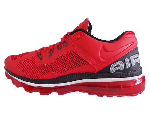 Tênis Nike Air Max 2013 Vermelho e Prata MOD:10750 Lançament