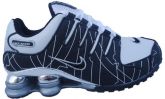 Tênis Nike Shox NZ Preto e Branco Cromado MOD:10366