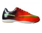 Tênis Futsal Nike Mercurial Vortex Laranja e Preto MOD:10642