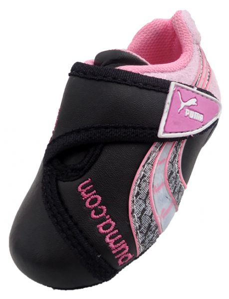 Tênis Puma Bebê Preto e Rosa MOD:10309
