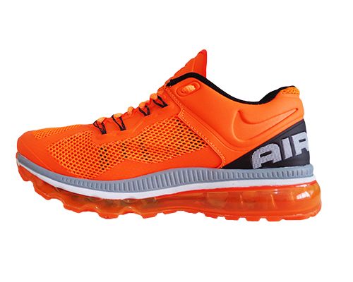 Tênis Nike Air Max 2013 Laranja e Prata MOD:10748 Lançamento