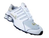 Tênis Nike Shox NZ Branco e Cinza Cromado MOD:01