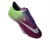 Chuteira Society Nike Mercurial Vortex Verde e Roxo MOD:1071