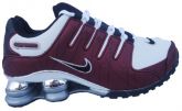 Tênis Nike Shox NZ Branco e Vinho cromado MOD:10367